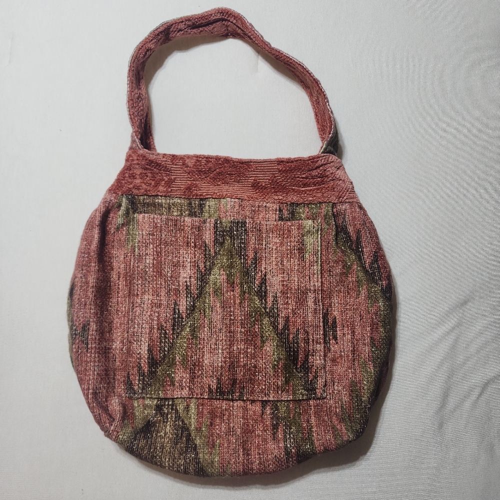 Boho Aztec Reversible Multiple Pocket Shoulder Bag - image 2